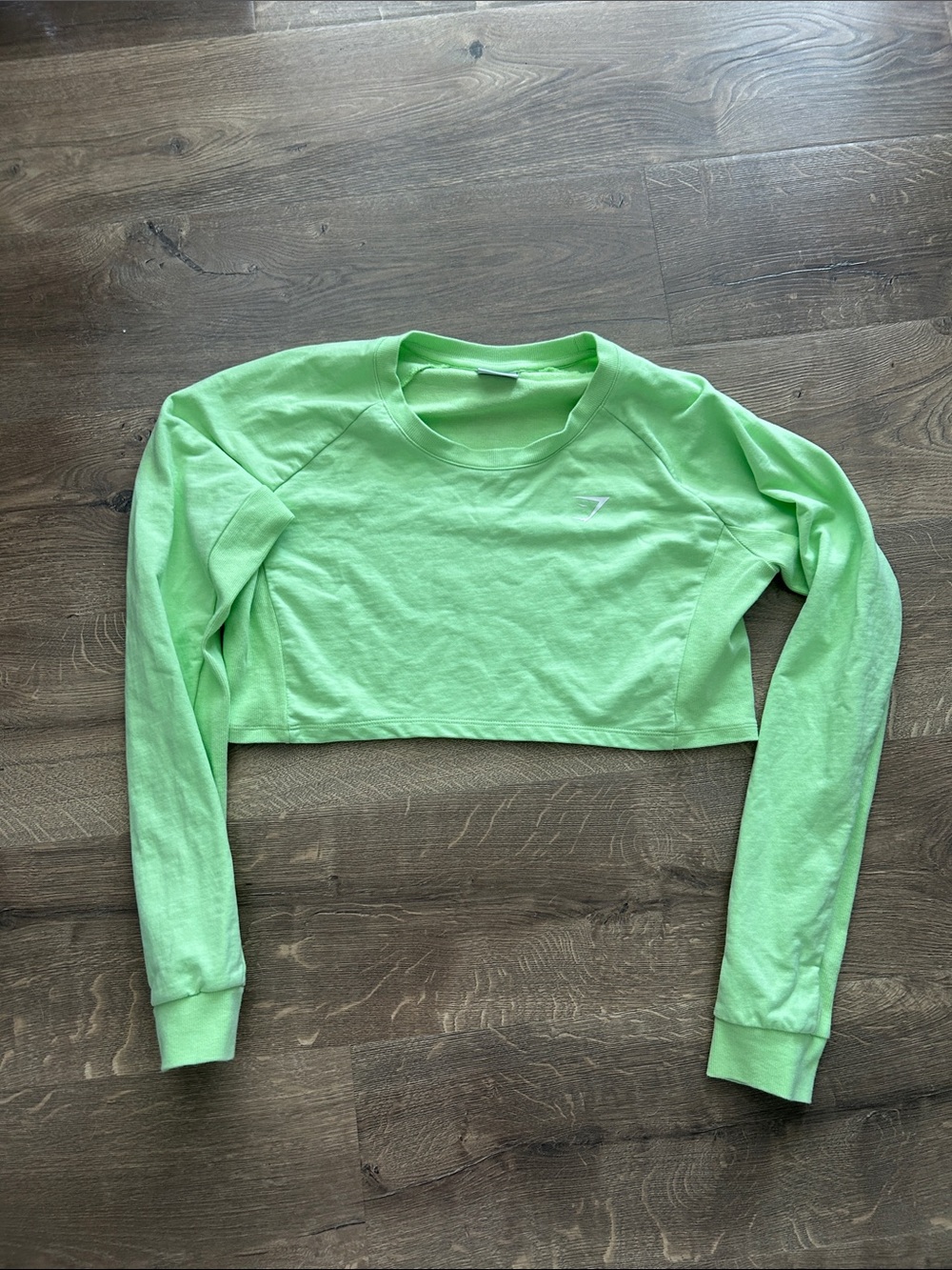 Gymshark Women's Cropped Long-Sleeve Top - Lime Green